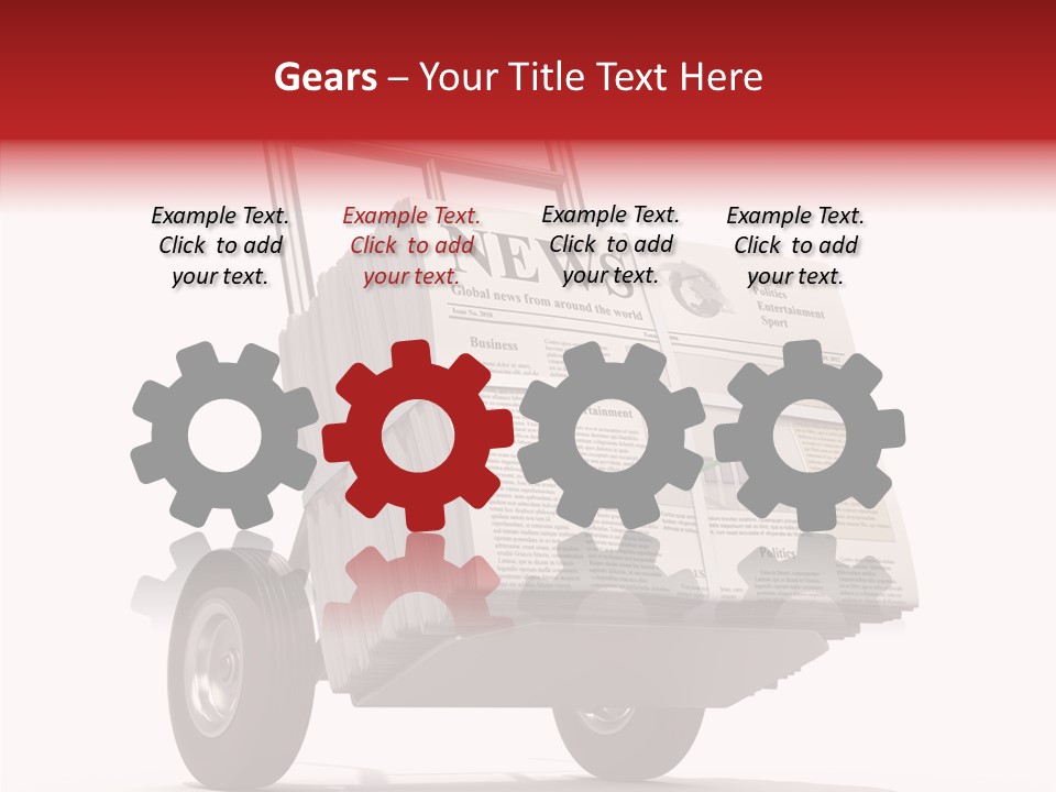 Handtruck Newspaper Tabloid PowerPoint Template