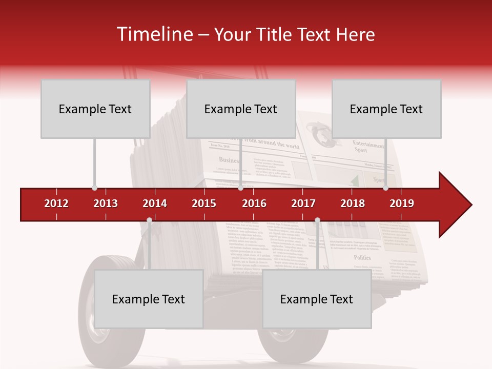 Handtruck Newspaper Tabloid PowerPoint Template
