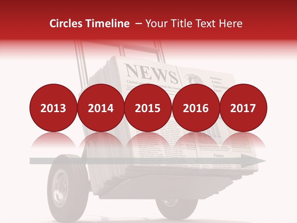 Handtruck Newspaper Tabloid PowerPoint Template