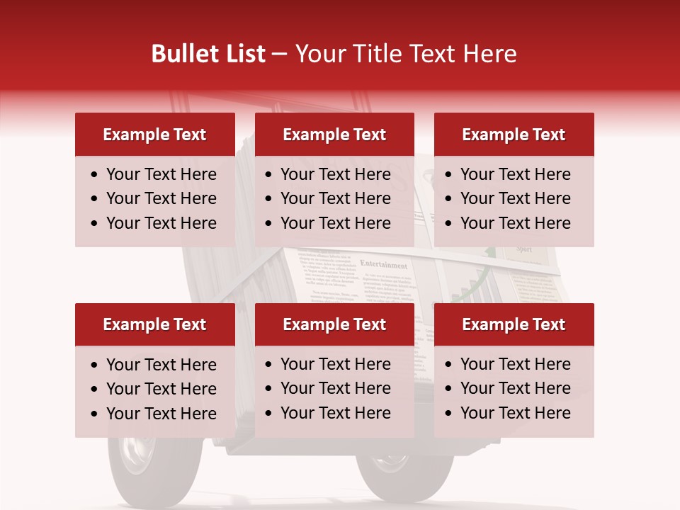 Handtruck Newspaper Tabloid PowerPoint Template