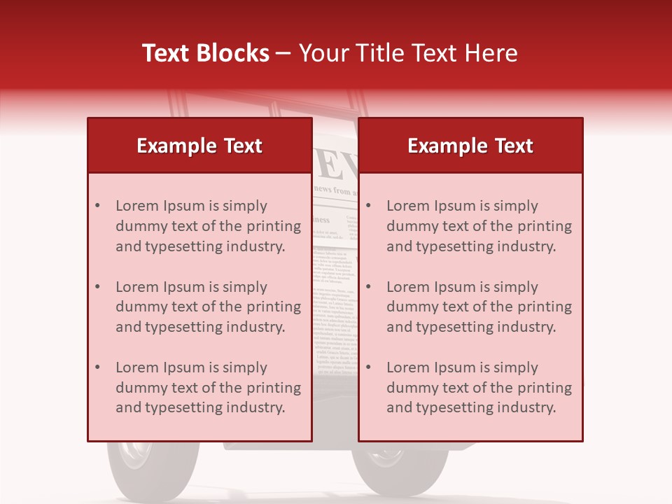 Handtruck Newspaper Tabloid PowerPoint Template