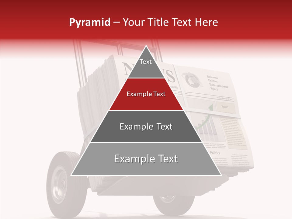 Handtruck Newspaper Tabloid PowerPoint Template