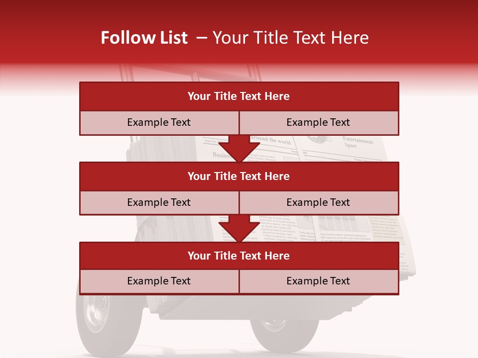 Handtruck Newspaper Tabloid PowerPoint Template