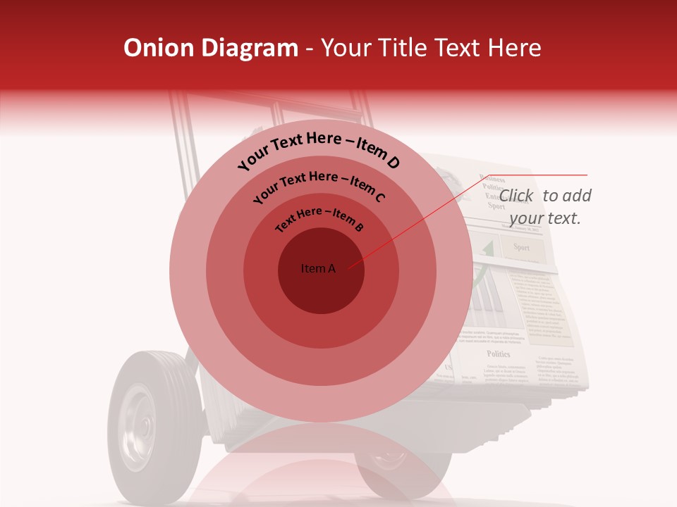 Handtruck Newspaper Tabloid PowerPoint Template
