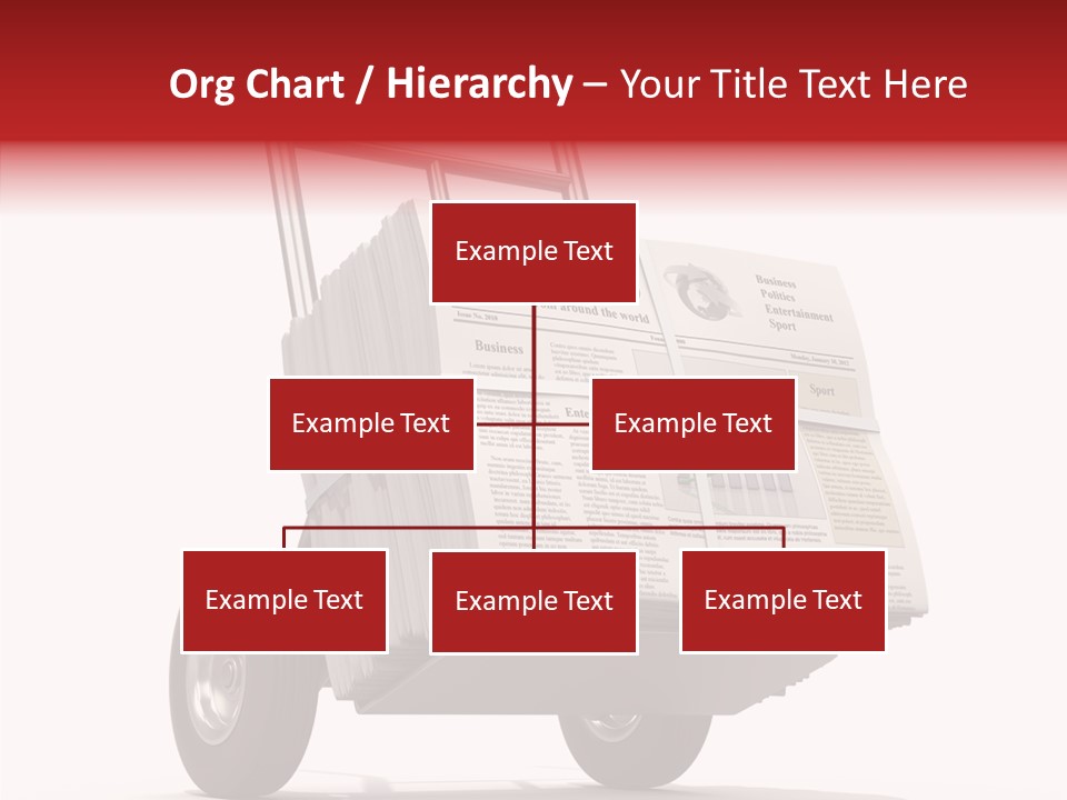 Handtruck Newspaper Tabloid PowerPoint Template