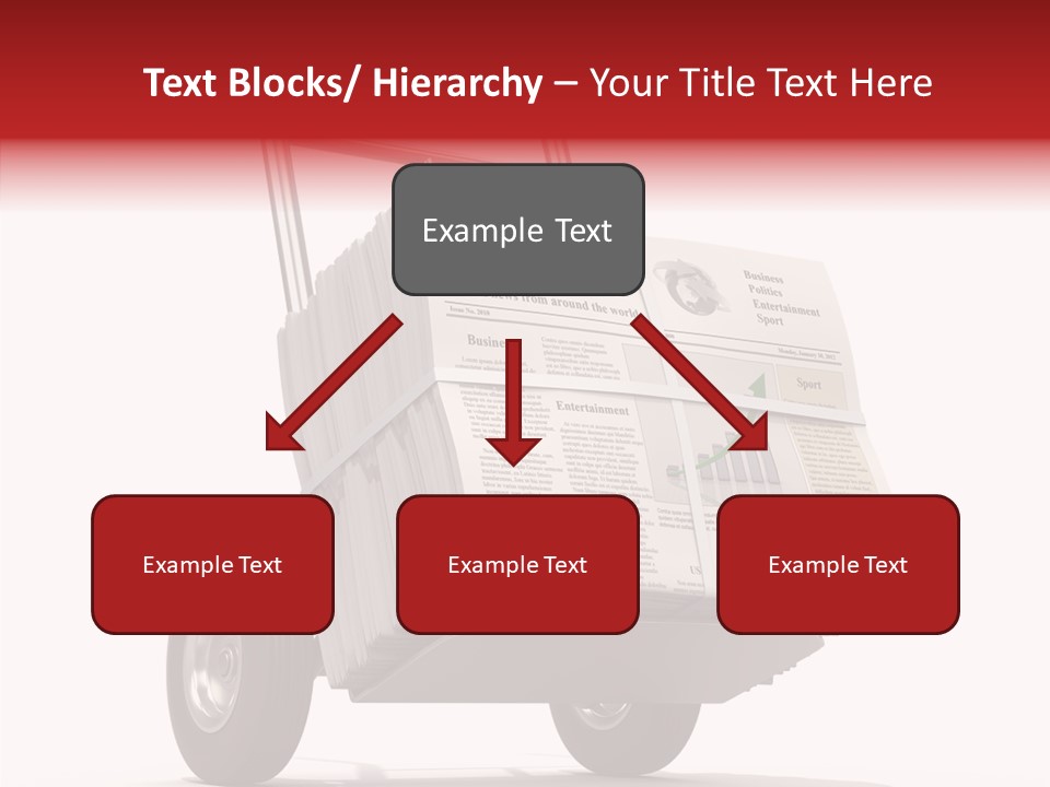 Handtruck Newspaper Tabloid PowerPoint Template