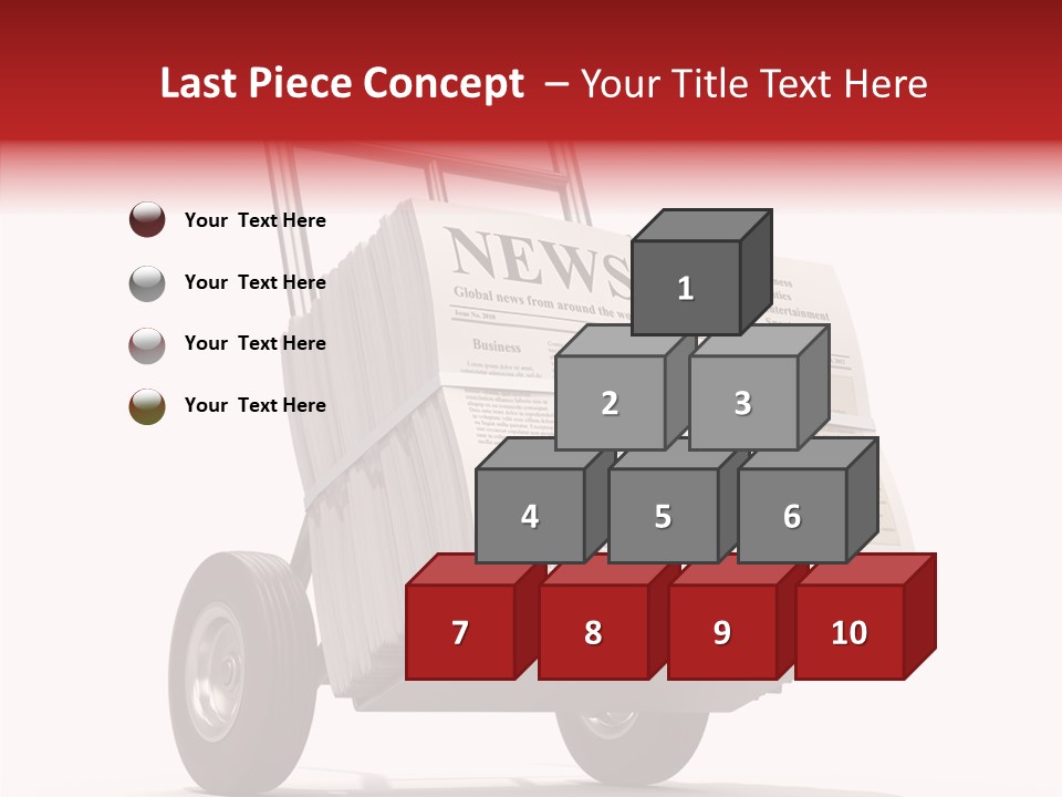 Handtruck Newspaper Tabloid PowerPoint Template
