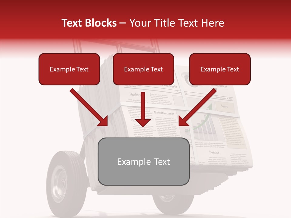 Handtruck Newspaper Tabloid PowerPoint Template
