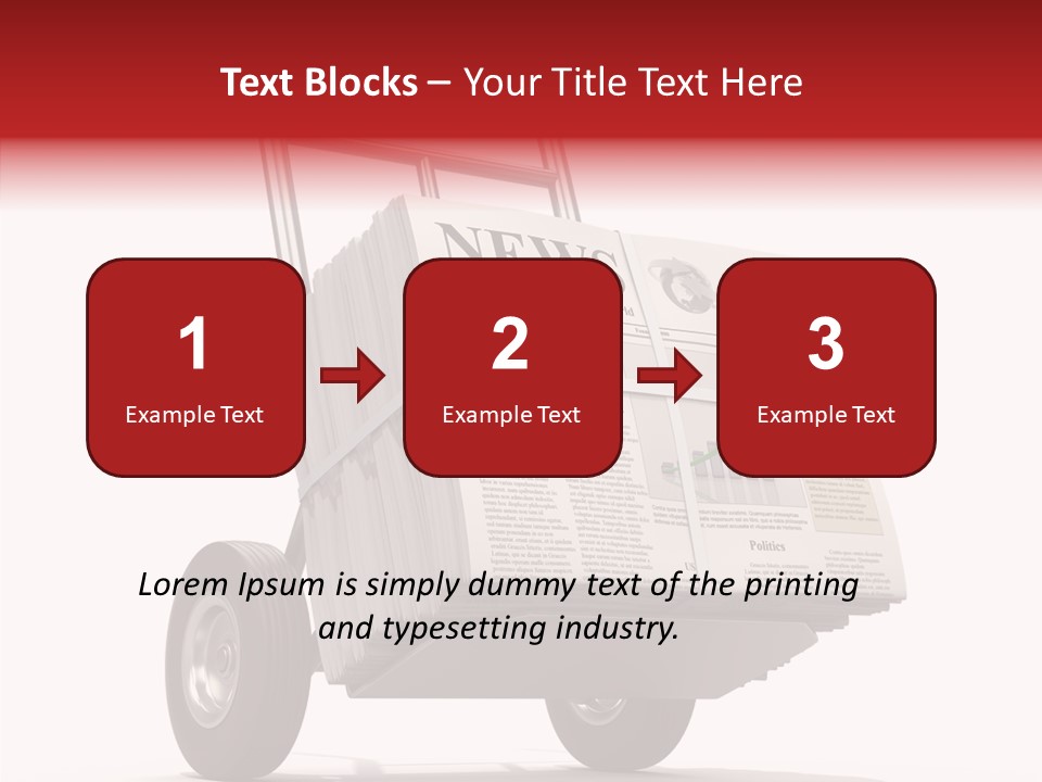 Handtruck Newspaper Tabloid PowerPoint Template