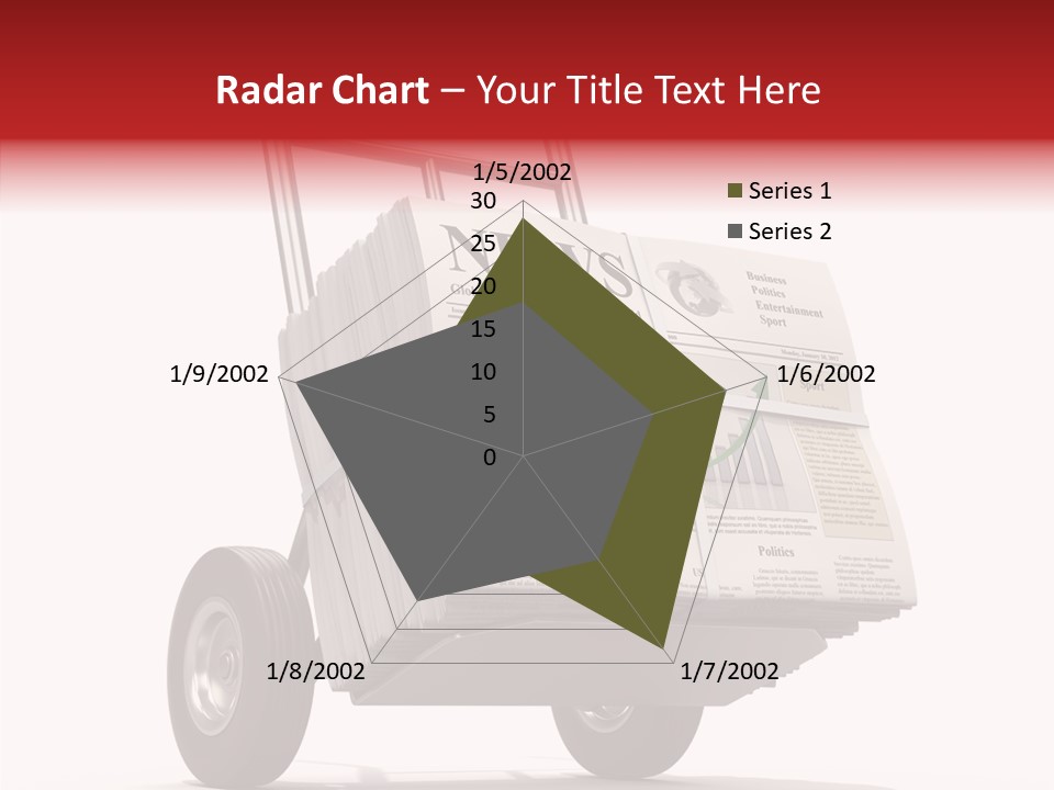 Handtruck Newspaper Tabloid PowerPoint Template