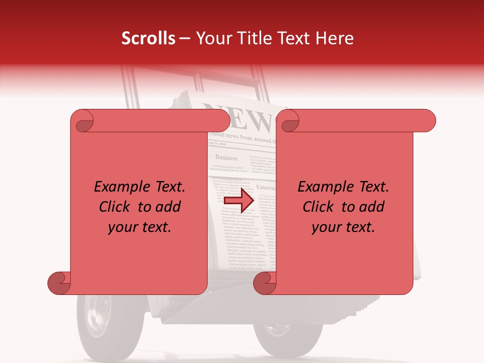 Handtruck Newspaper Tabloid PowerPoint Template