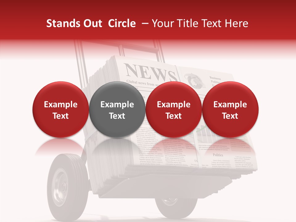 Handtruck Newspaper Tabloid PowerPoint Template