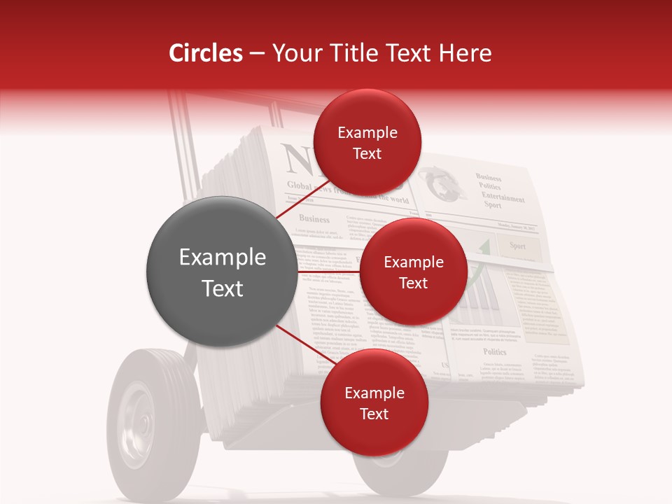 Handtruck Newspaper Tabloid PowerPoint Template