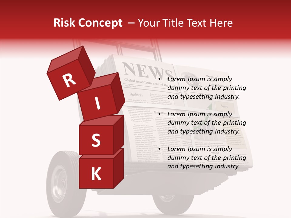 Handtruck Newspaper Tabloid PowerPoint Template
