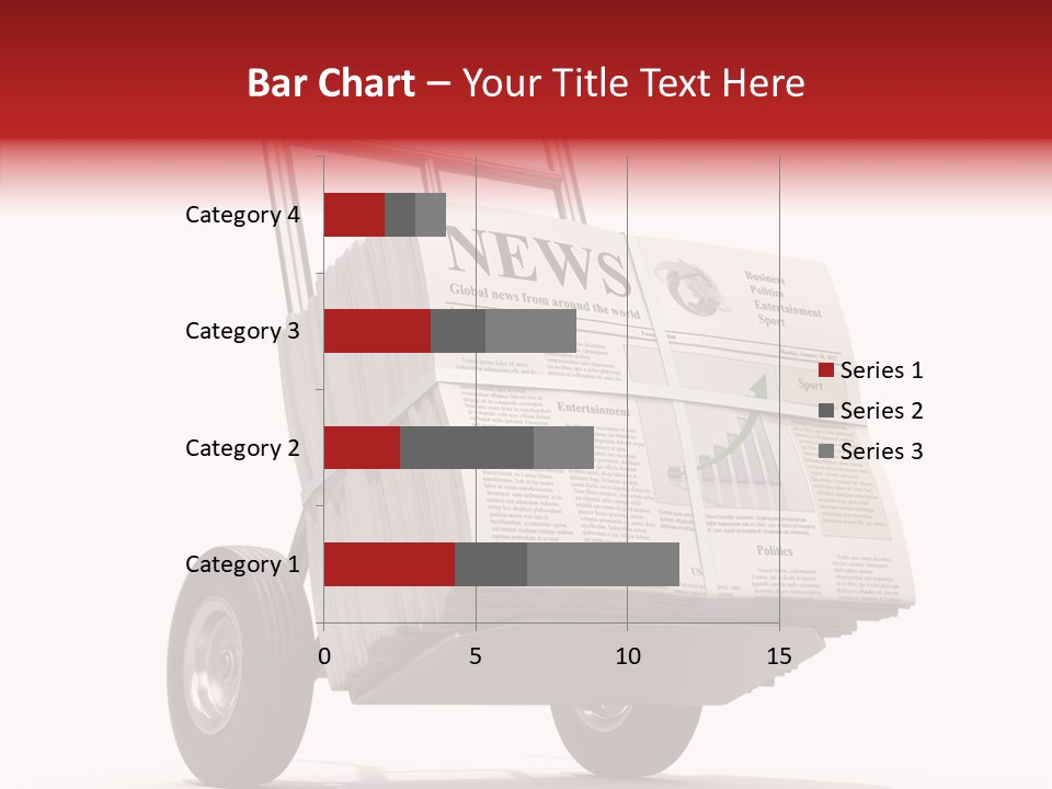 Handtruck Newspaper Tabloid PowerPoint Template