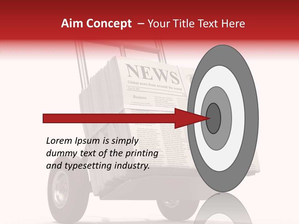 Handtruck Newspaper Tabloid PowerPoint Template