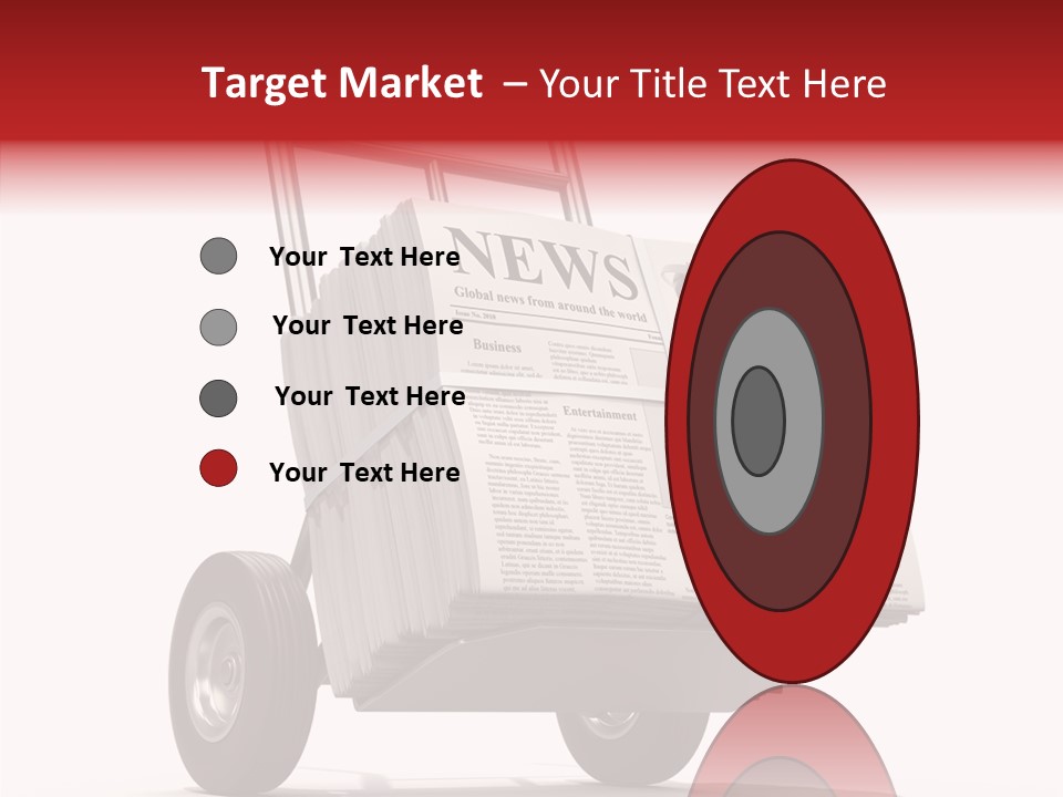 Handtruck Newspaper Tabloid PowerPoint Template