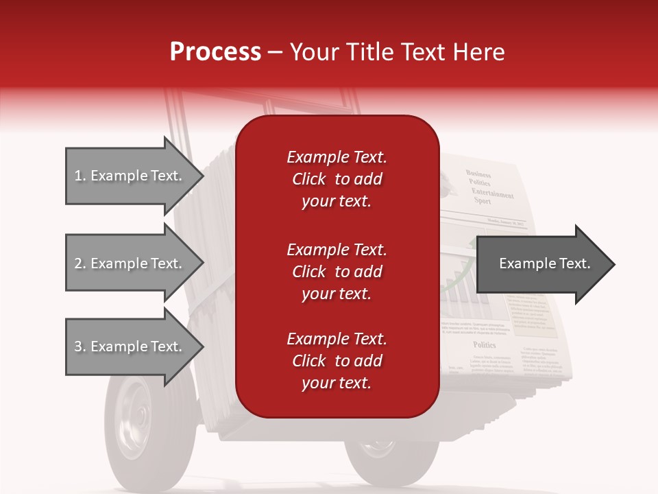 Handtruck Newspaper Tabloid PowerPoint Template