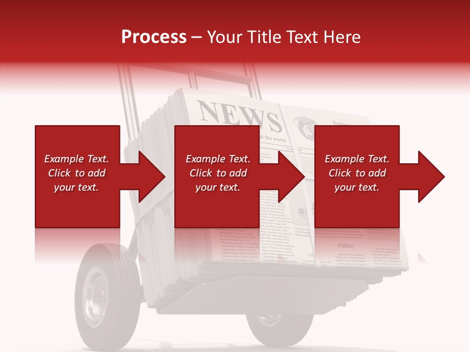 Handtruck Newspaper Tabloid PowerPoint Template