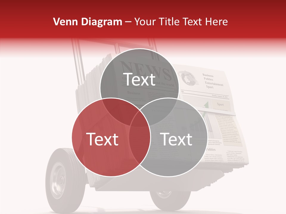 Handtruck Newspaper Tabloid PowerPoint Template