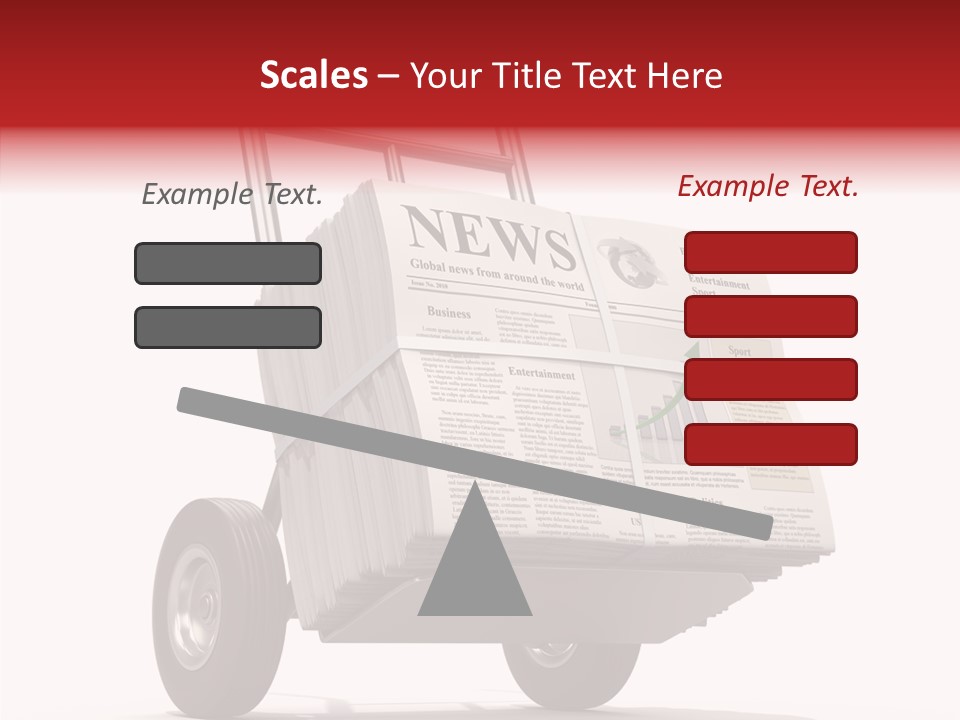 Handtruck Newspaper Tabloid PowerPoint Template