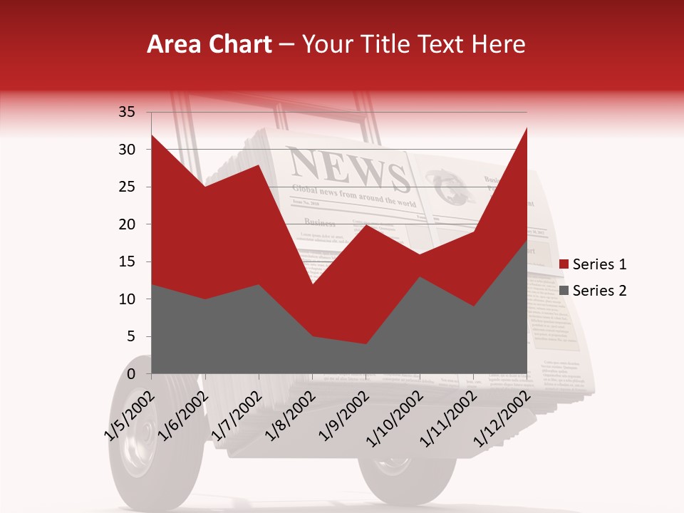 Handtruck Newspaper Tabloid PowerPoint Template