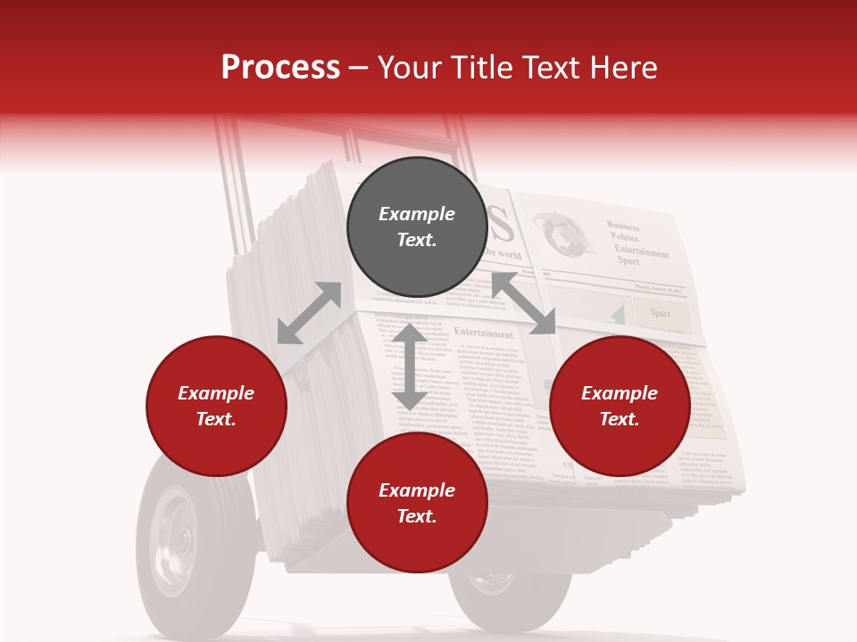 Handtruck Newspaper Tabloid PowerPoint Template