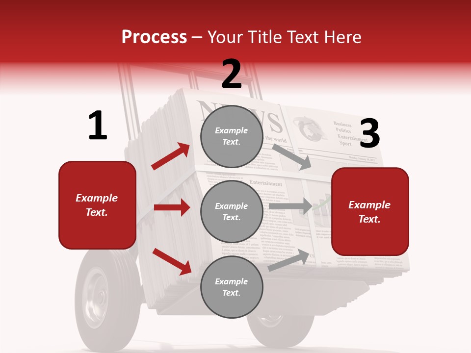 Handtruck Newspaper Tabloid PowerPoint Template
