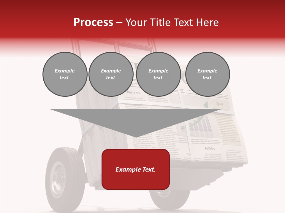 Handtruck Newspaper Tabloid PowerPoint Template