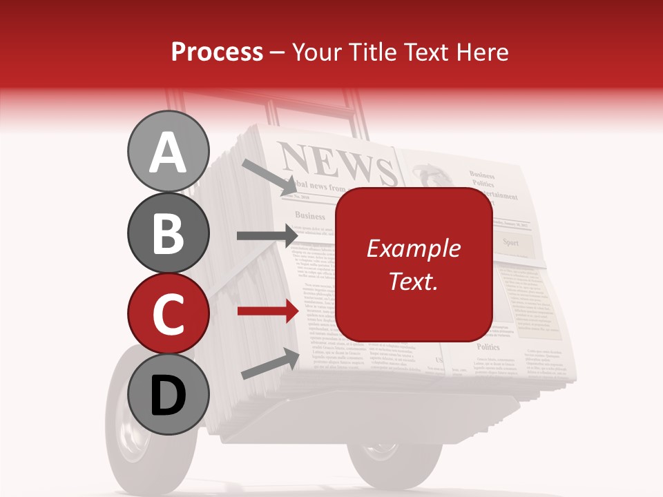Handtruck Newspaper Tabloid PowerPoint Template