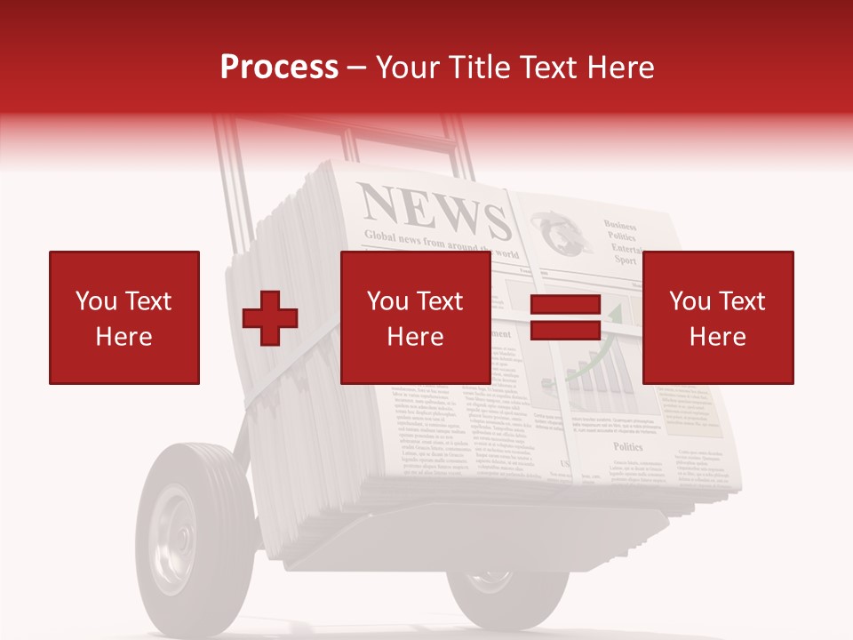 Handtruck Newspaper Tabloid PowerPoint Template