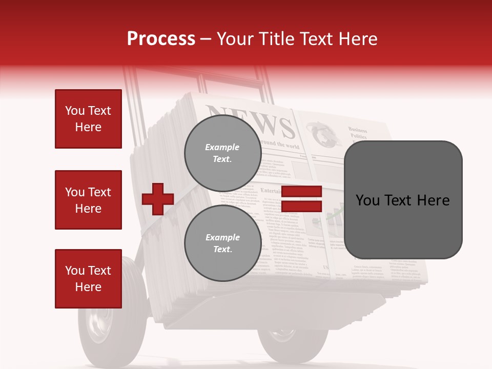 Handtruck Newspaper Tabloid PowerPoint Template