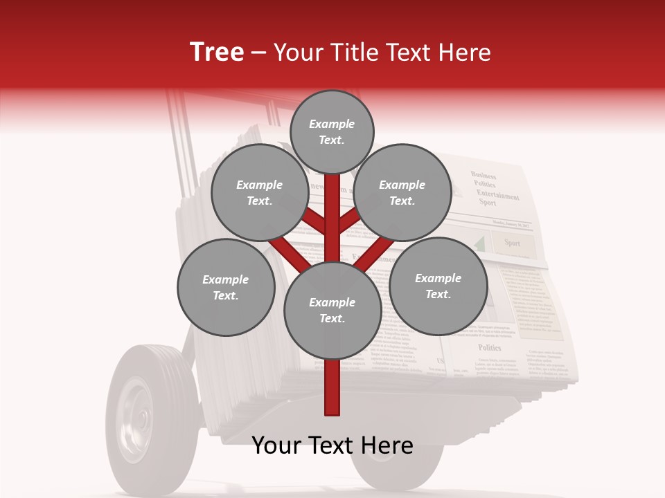 Handtruck Newspaper Tabloid PowerPoint Template