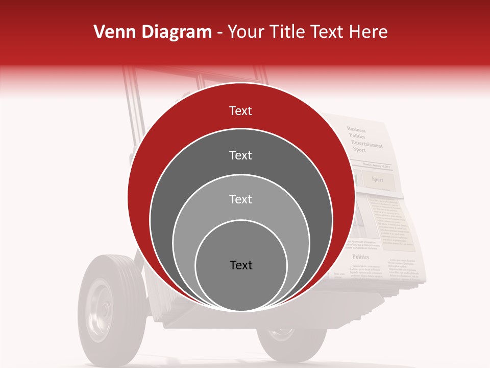 Handtruck Newspaper Tabloid PowerPoint Template