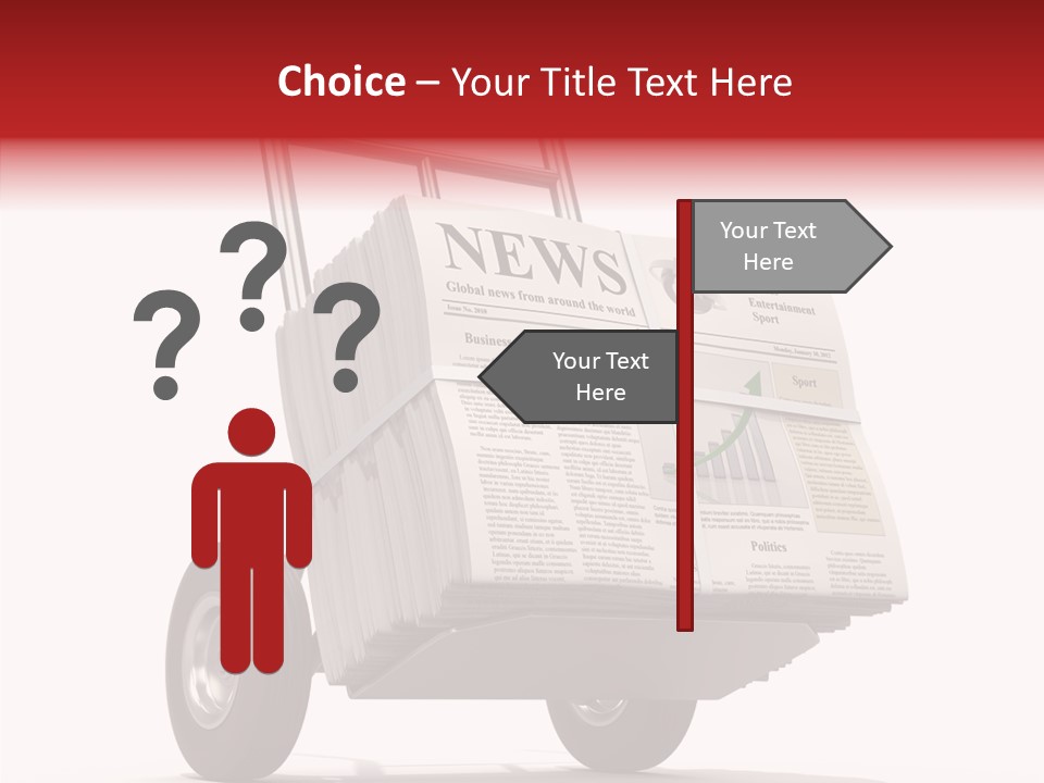 Handtruck Newspaper Tabloid PowerPoint Template
