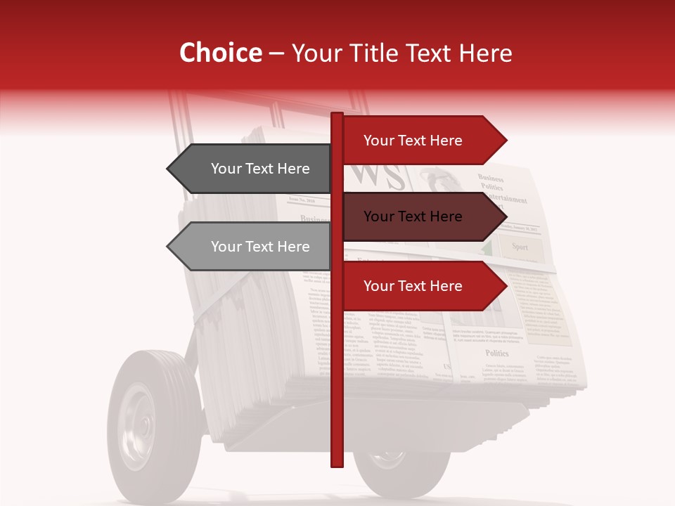 Handtruck Newspaper Tabloid PowerPoint Template