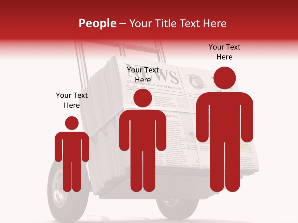 Handtruck Newspaper Tabloid PowerPoint Template