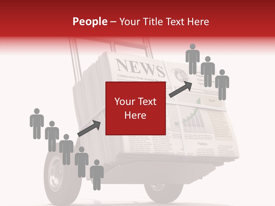 Handtruck Newspaper Tabloid PowerPoint Template