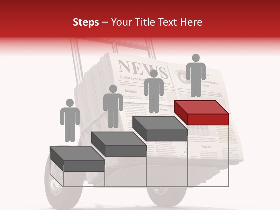 Handtruck Newspaper Tabloid PowerPoint Template