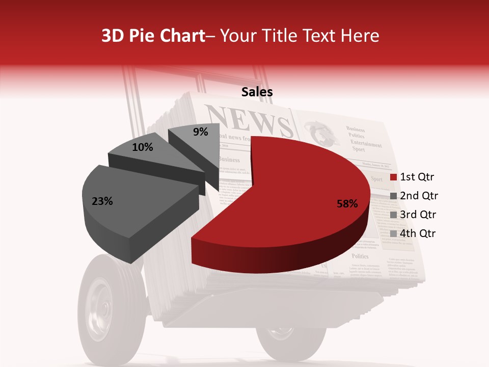 Handtruck Newspaper Tabloid PowerPoint Template