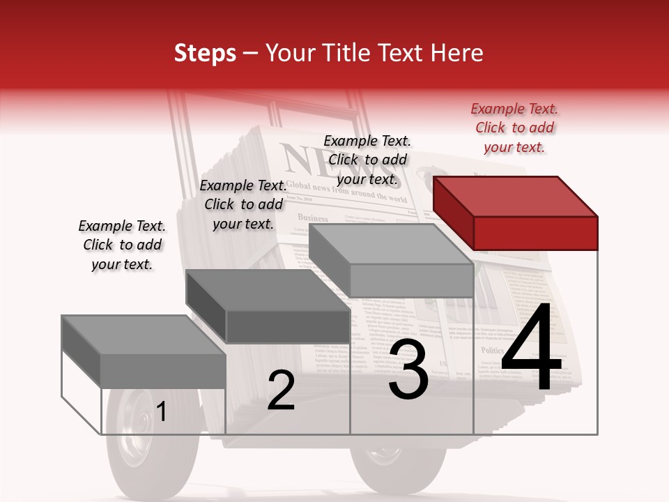 Handtruck Newspaper Tabloid PowerPoint Template