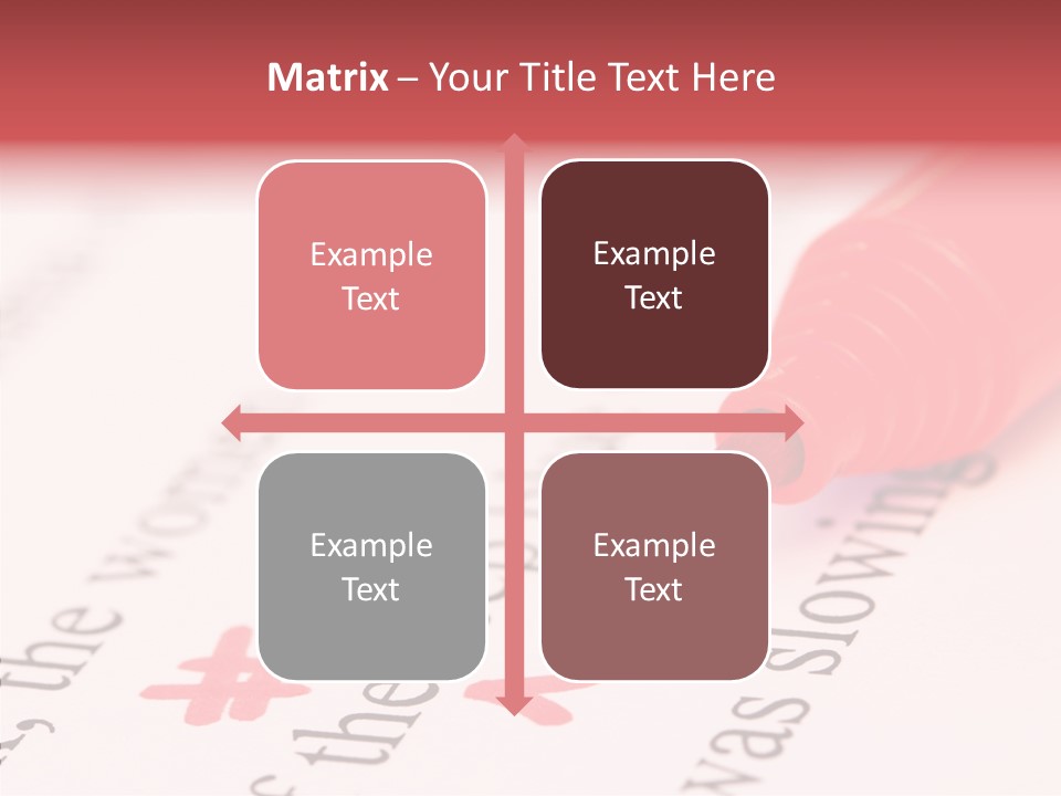 Red Correction Color PowerPoint Template