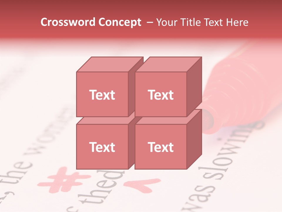 Red Correction Color PowerPoint Template