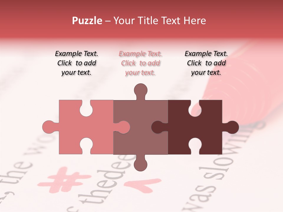 Red Correction Color PowerPoint Template