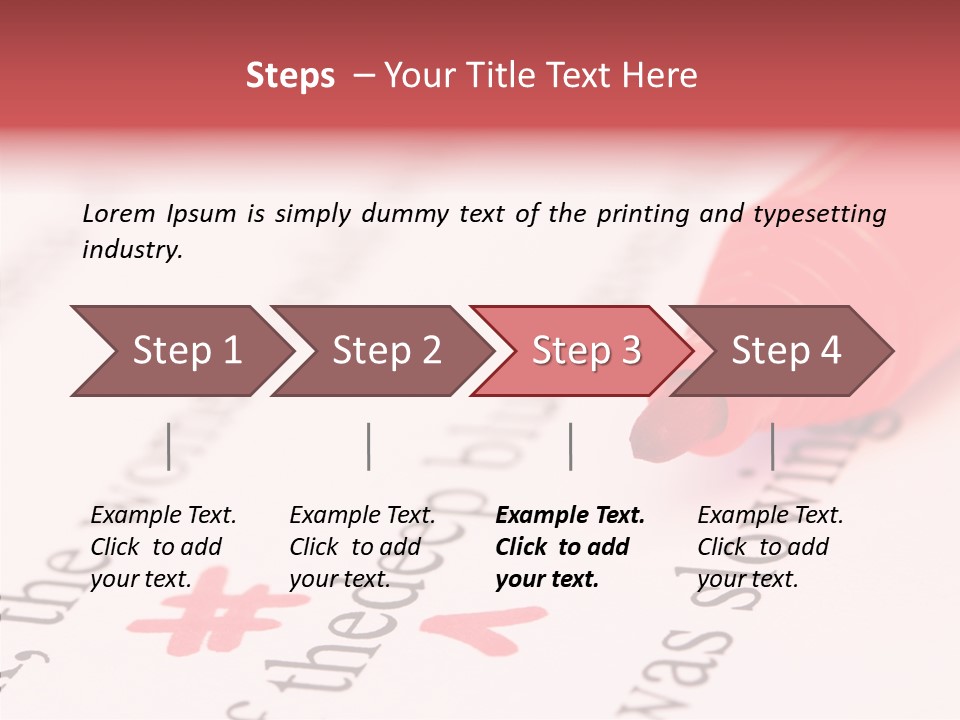 Red Correction Color PowerPoint Template