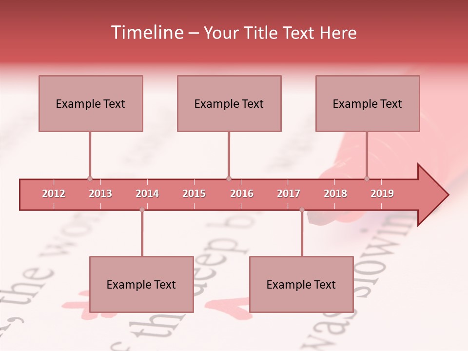Red Correction Color PowerPoint Template