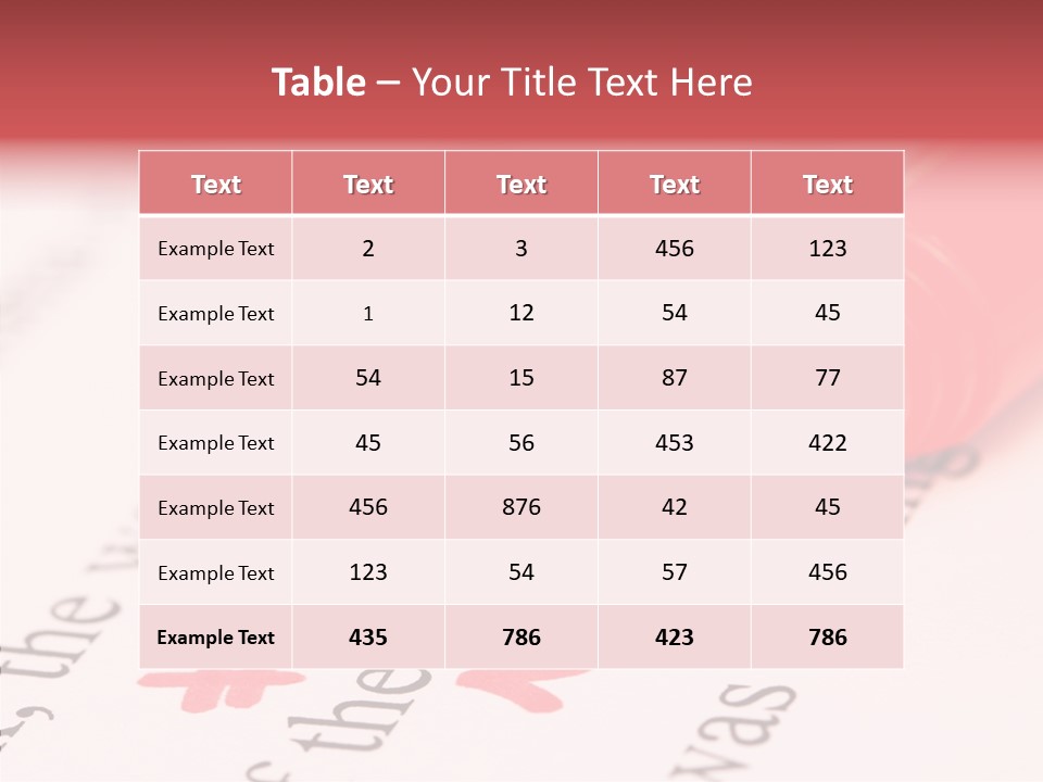 Red Correction Color PowerPoint Template