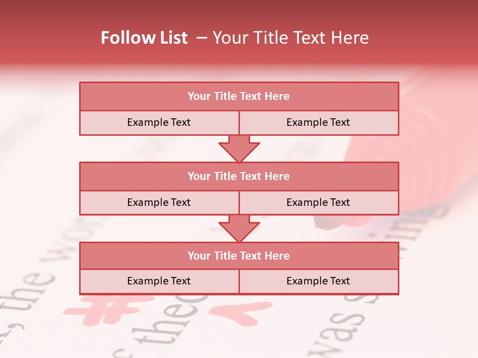 Red Correction Color PowerPoint Template