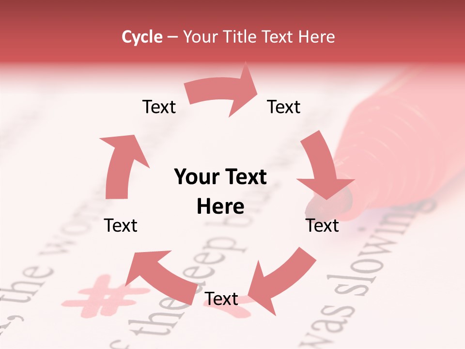 Red Correction Color PowerPoint Template