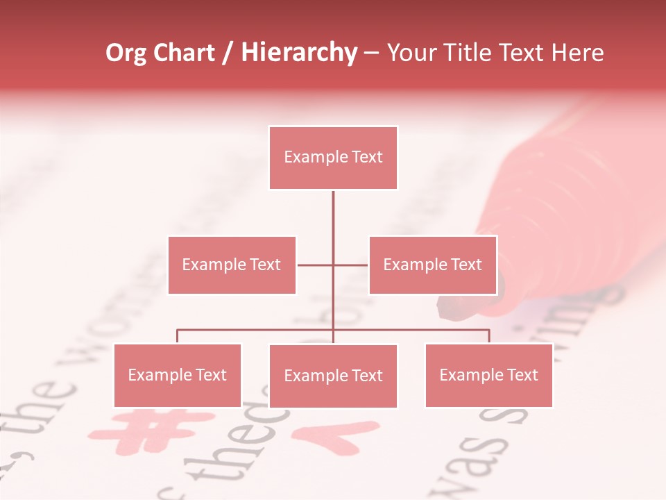 Red Correction Color PowerPoint Template